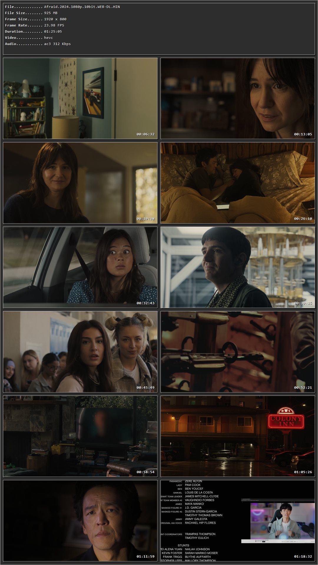 Afraid (2024) Hindi Dual Audio HDRip 1080p - 720p - 480p Screenshot