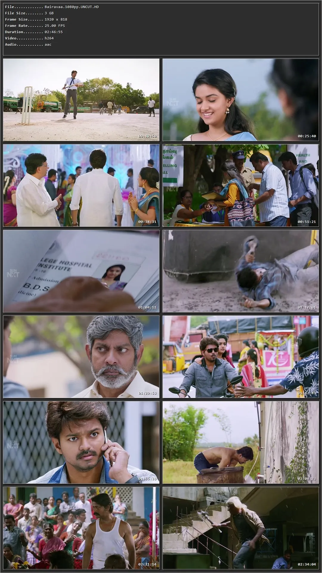 Bairavaa (2017) (Hindi – Tamil) HDRip 720p – 480p – 1080p Screenshot