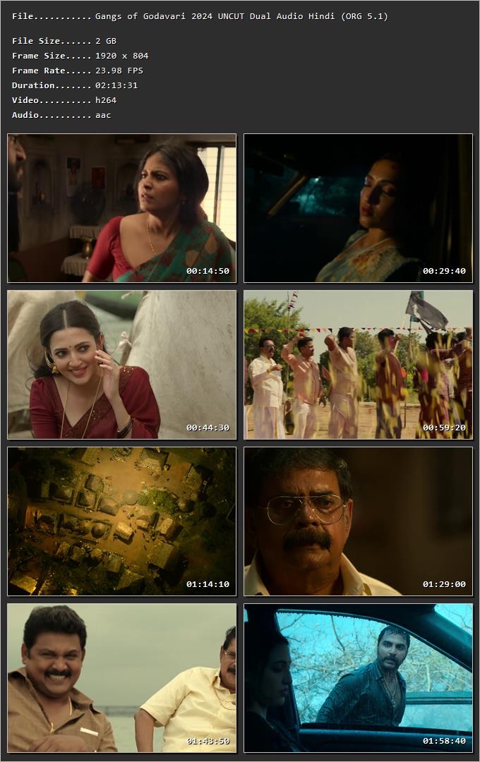 Gangs of Godavari 2024 [Hindi + Telugu] HDRip 720p – 480p – 1080p Screenshot