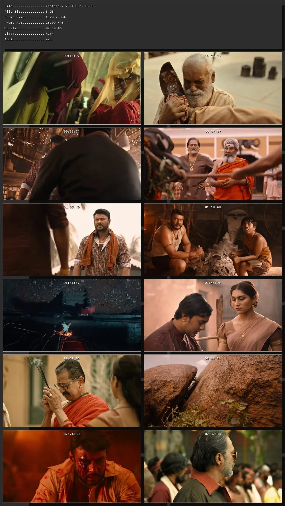 Kaatera (2023) (Hindi – Kannada) HDRip 720p – 480p – 1080p Screenshot