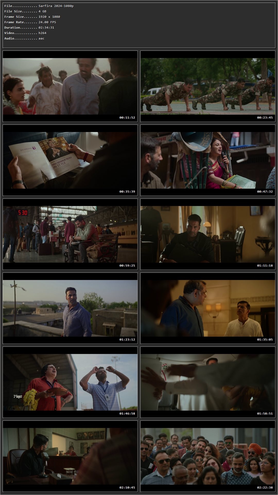 Sarfira 2024 Hindi (ORG 5.1) HDRip 720p – 480p – 1080p Screenshot